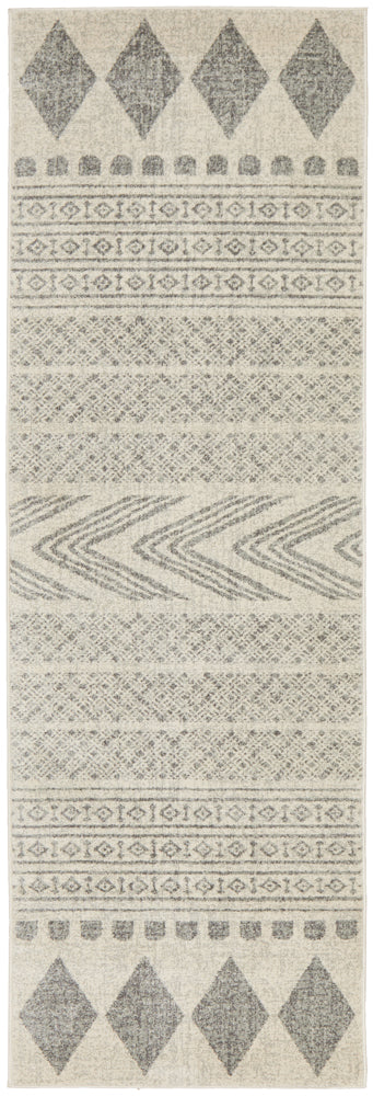 Mirage Adani  Modern Tribal Design Grey Runner Rug Rug Culture