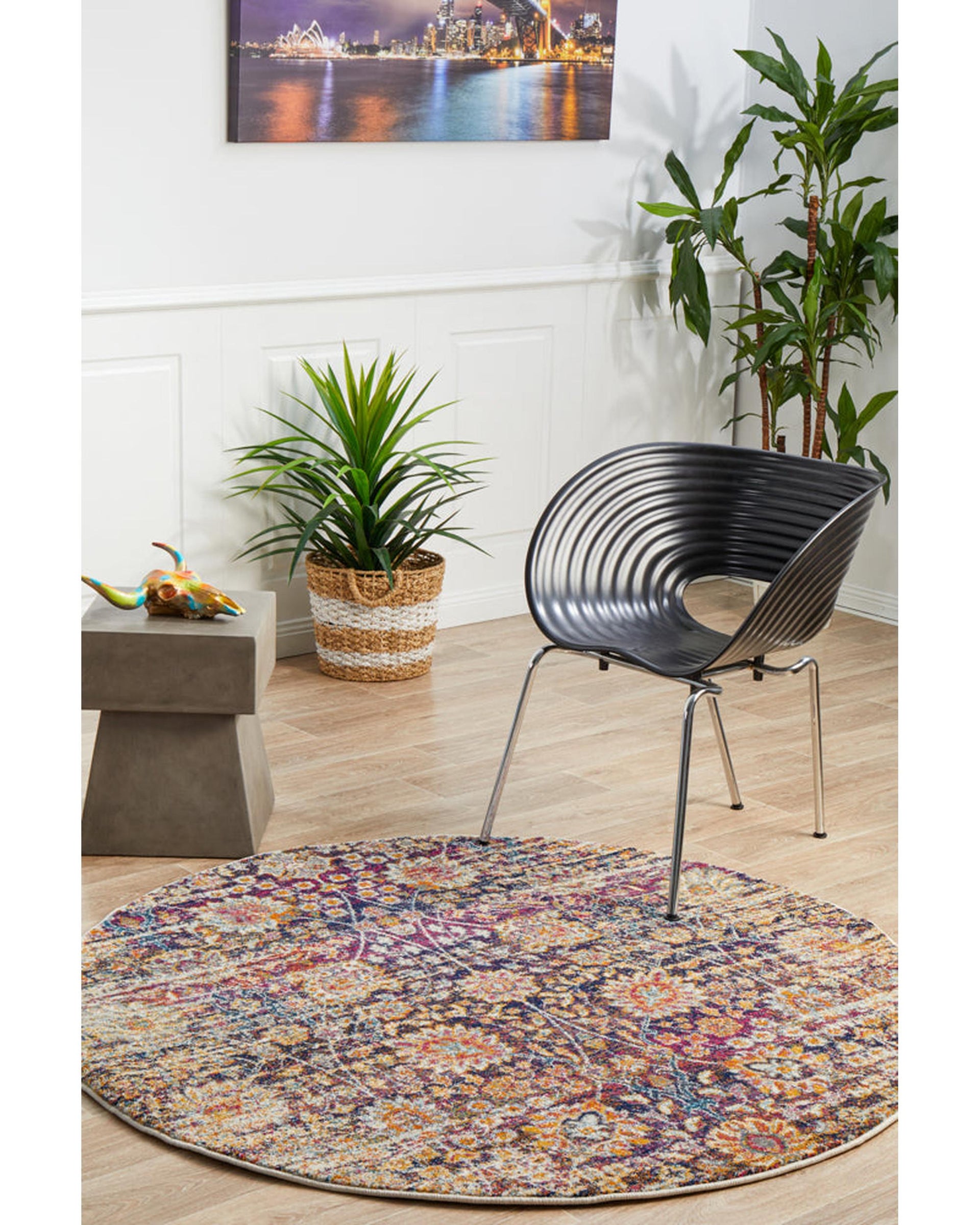 Mirage Zolan Transitional Multi Round Rug Rug Culture