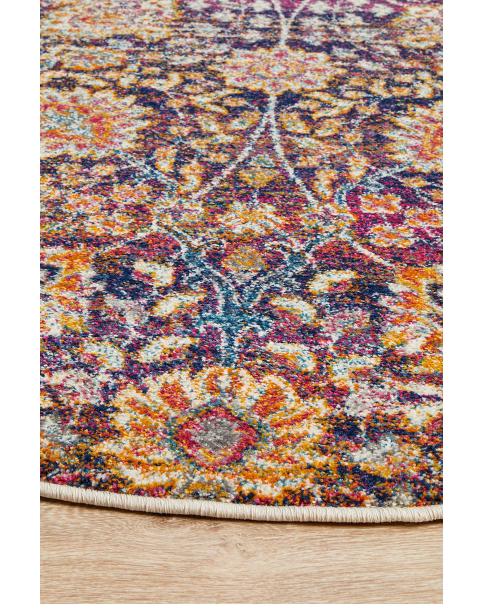 Mirage Zolan Transitional Multi Round Rug Rug Culture