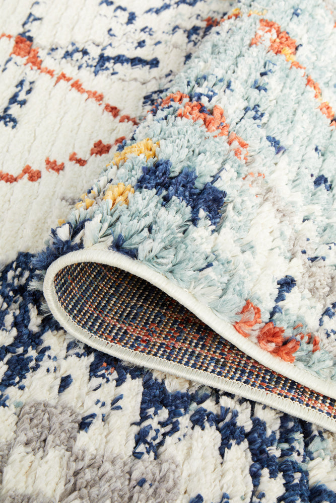 Marrakesh 444 Blue Runner Rug Rug Culture