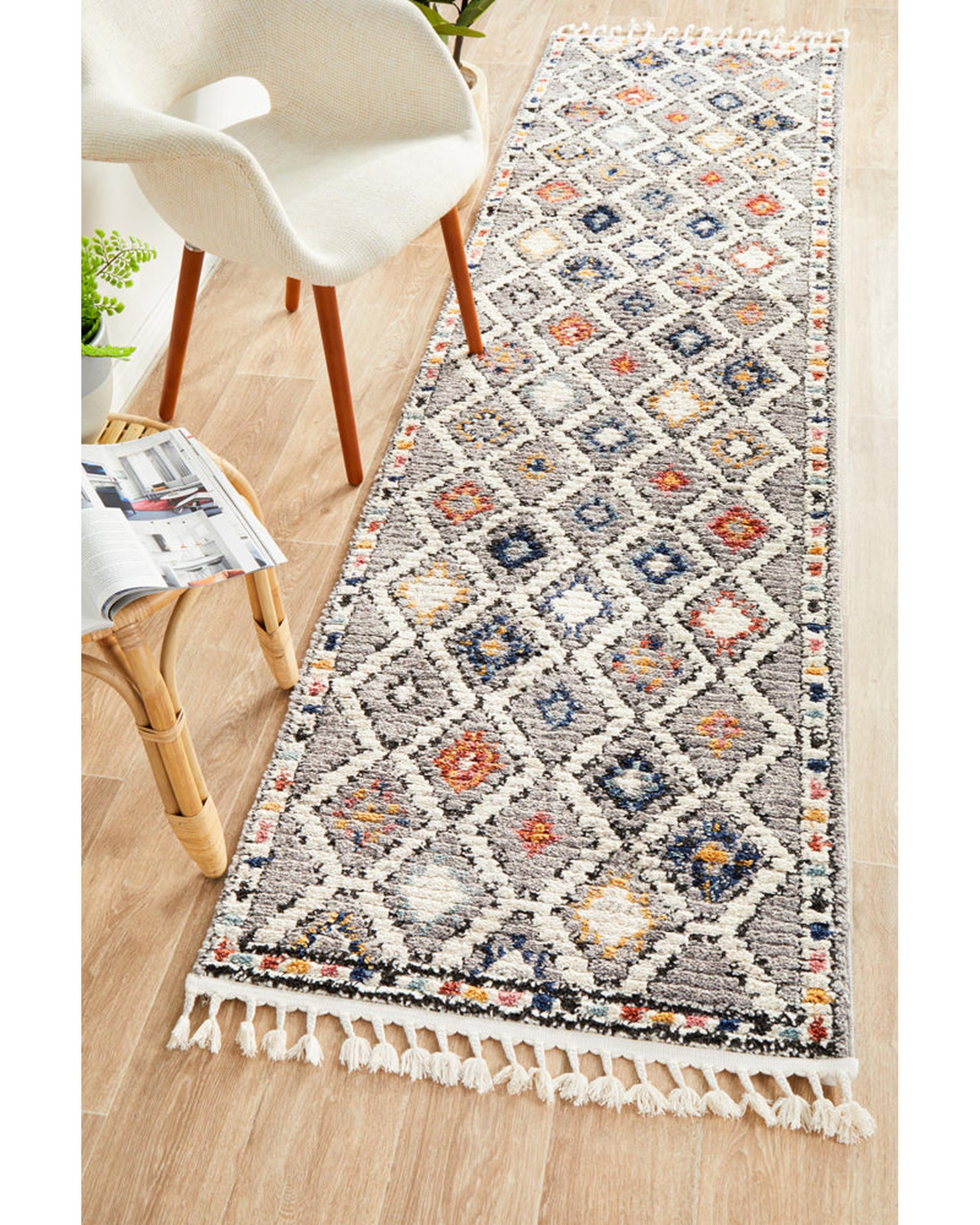 Marrakesh 555 Grey Runner Rug Rug Culture