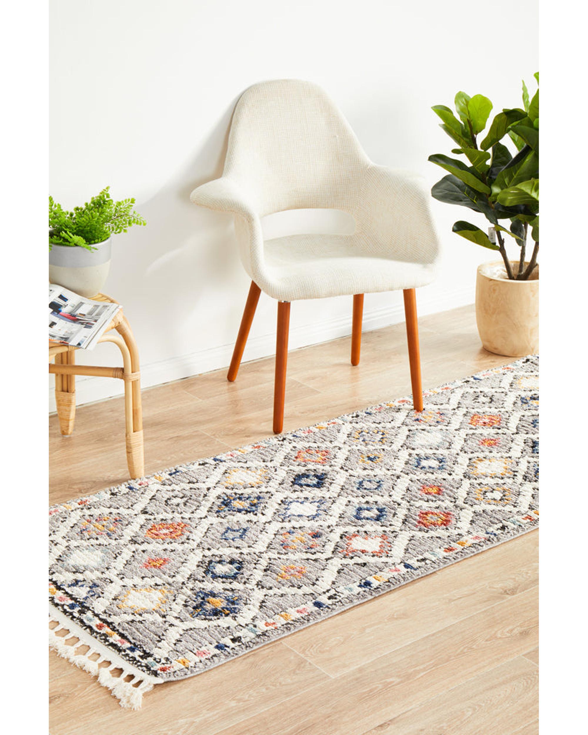 Marrakesh 555 Grey Runner Rug Rug Culture