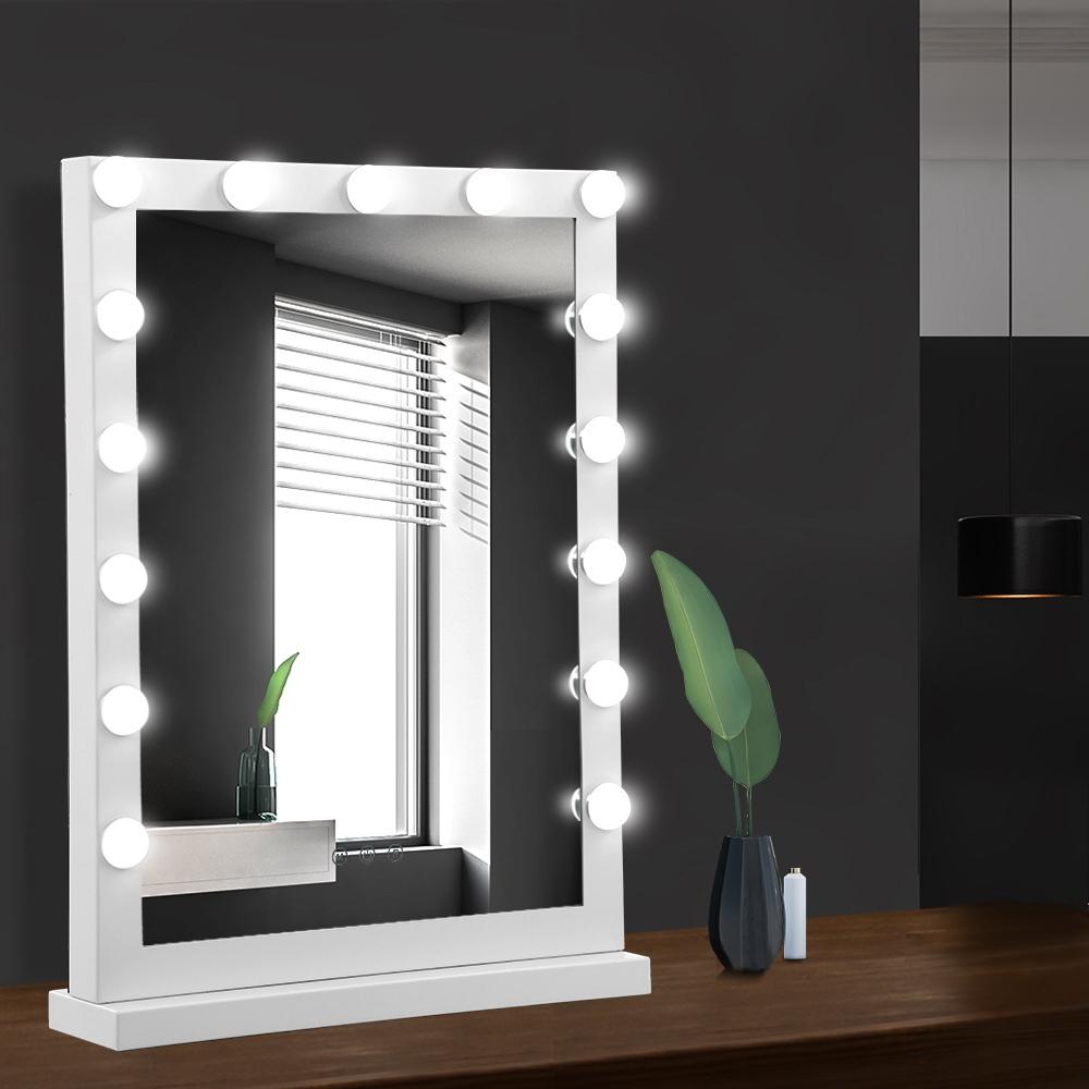 Hollywood Makeup Mirror With Light 15 LED Bulbs Vanity Lighted Stand Embellir