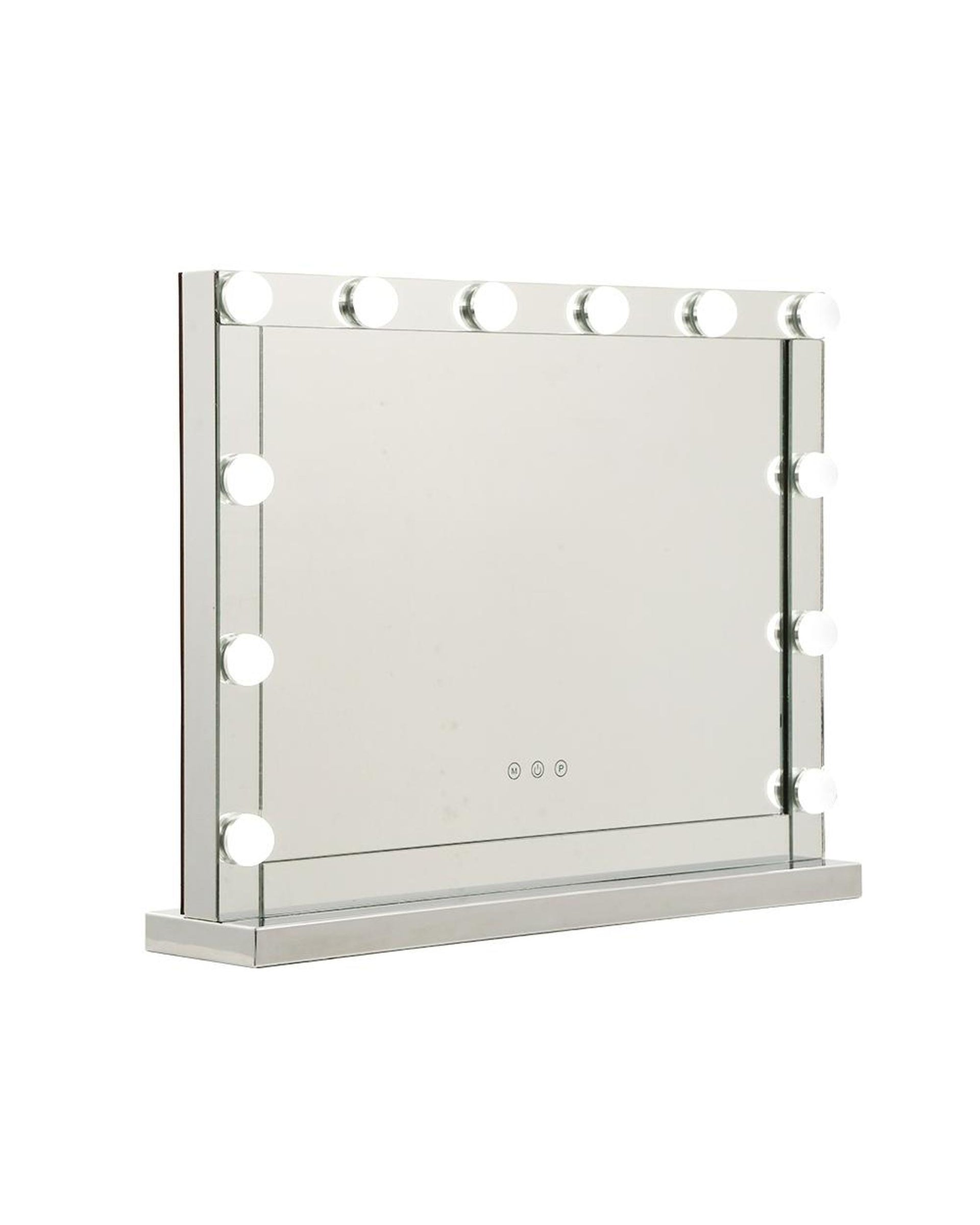 Hollywood Makeup Mirror With Light 12 LED Bulbs Vanity Lighted Silver 58cm x 46cm Embellir