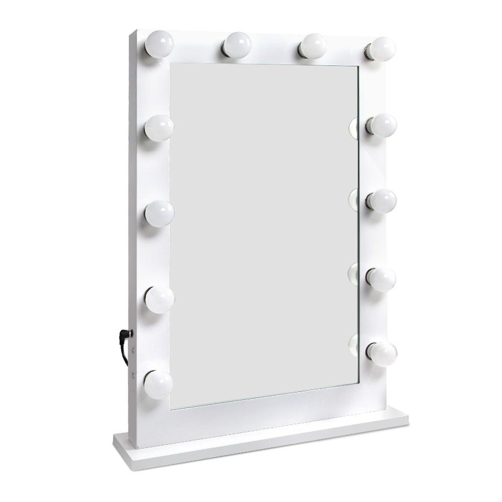Make Up Mirror with LED Lights - White Embellir