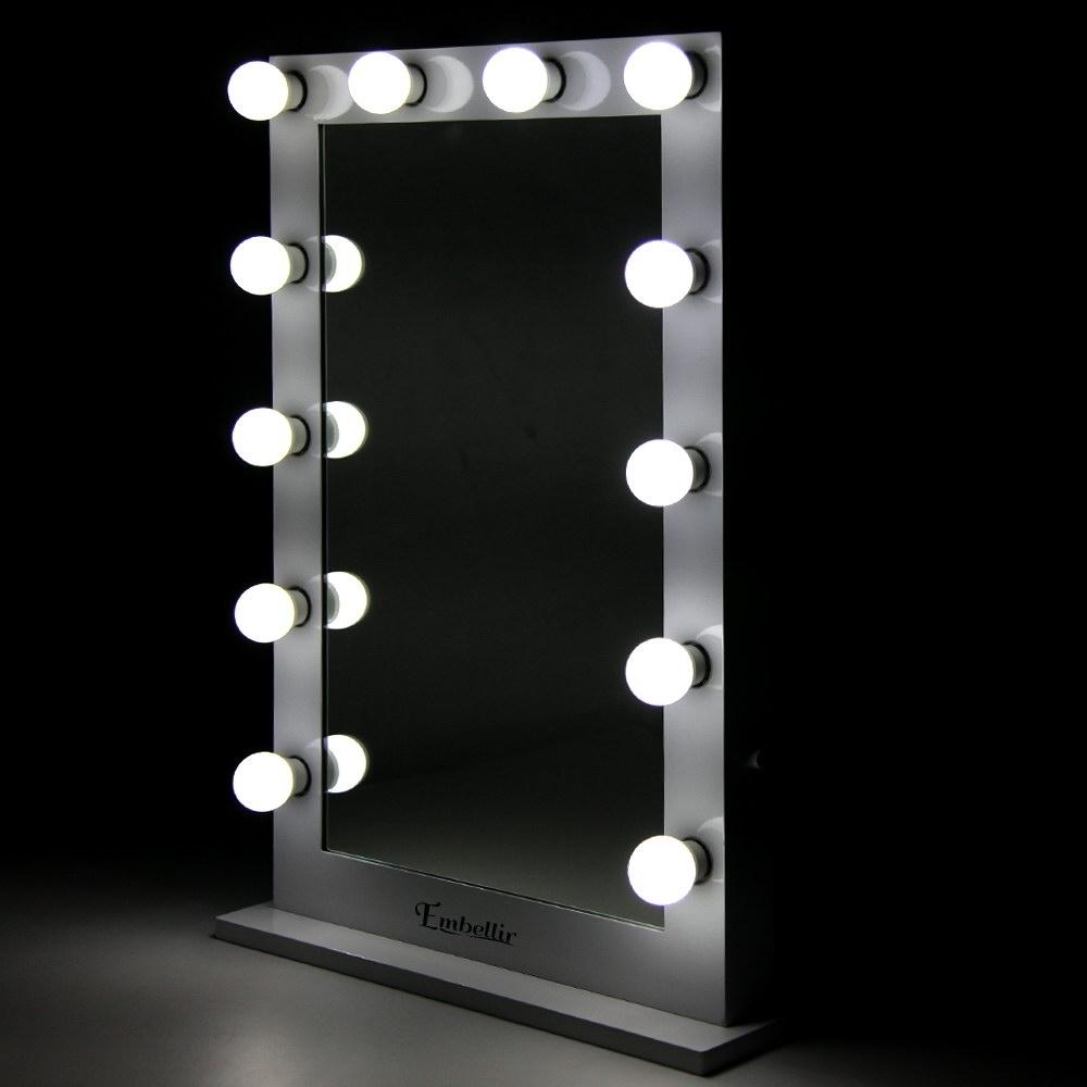 Make Up Mirror with LED Lights - White Embellir