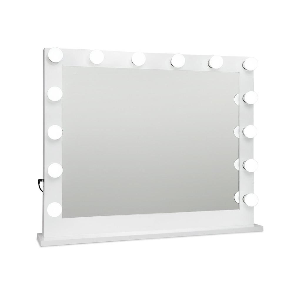 Make Up Mirror with LED Lights - White Embellir