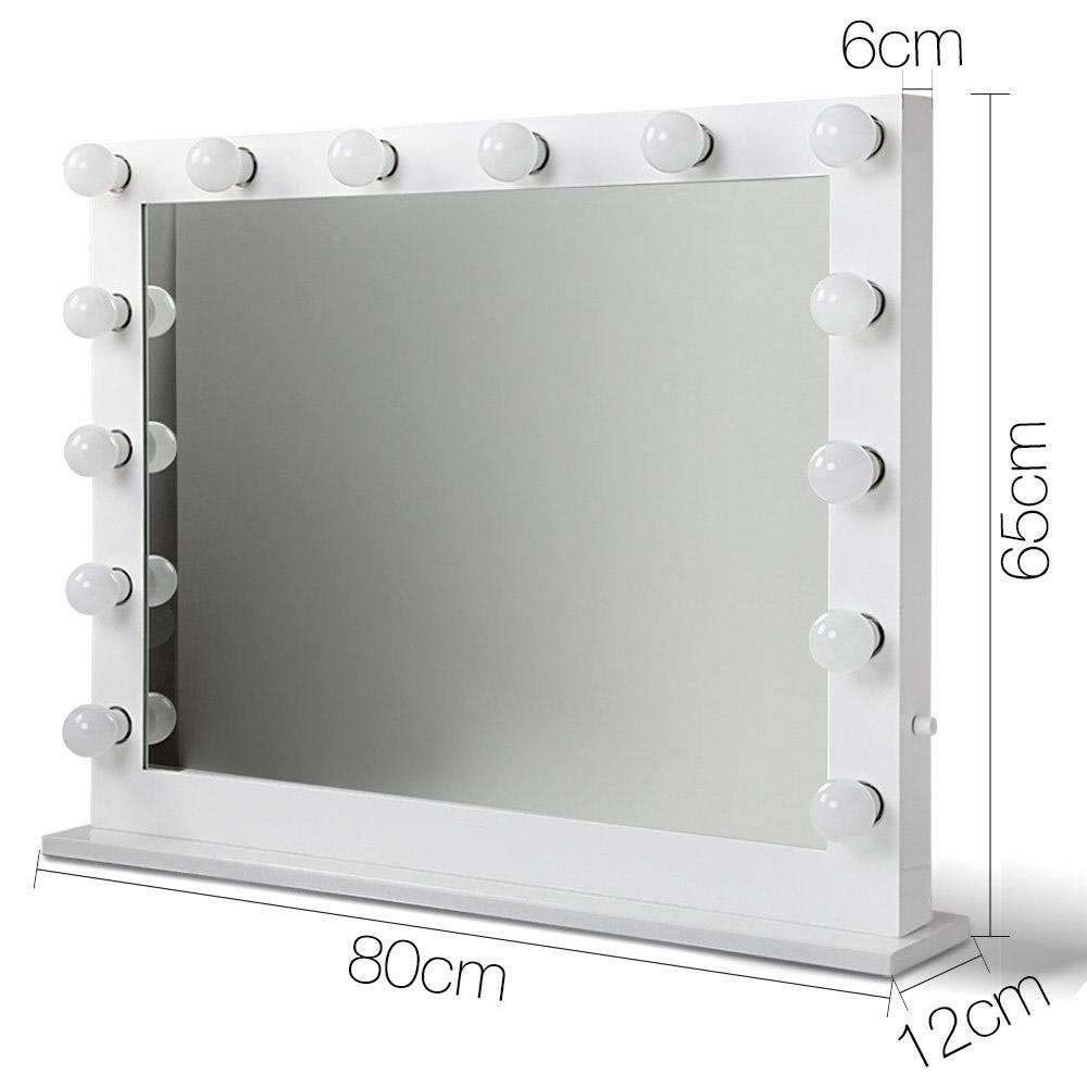 Make Up Mirror with LED Lights - White Embellir