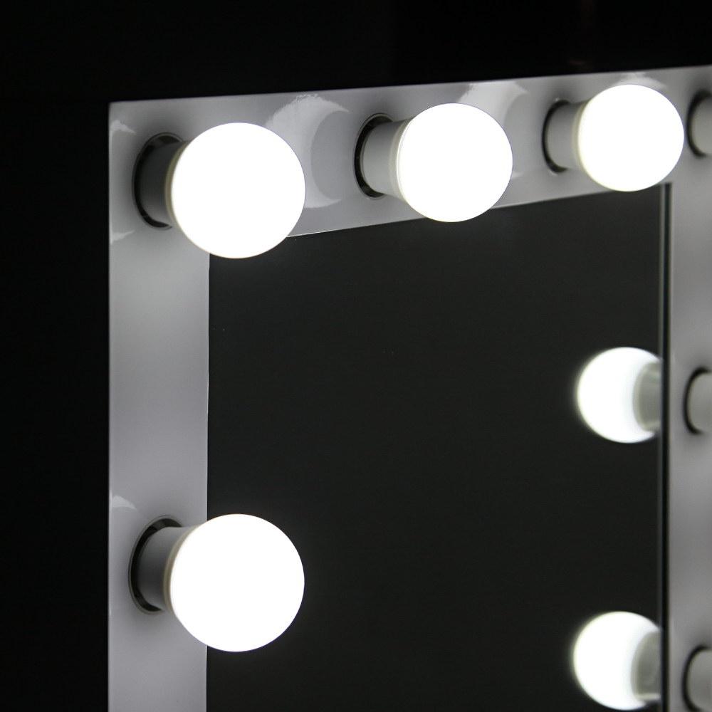 Make Up Mirror with LED Lights - White Embellir
