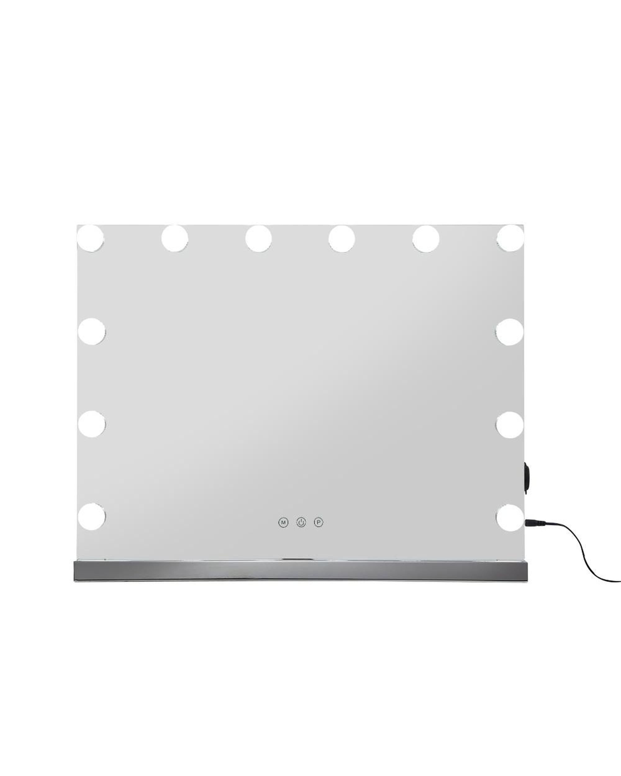 Hollywood Frameless Makeup Mirror With 15 LED Lighted Vanity Beauty 58cm x 46cm Embellir