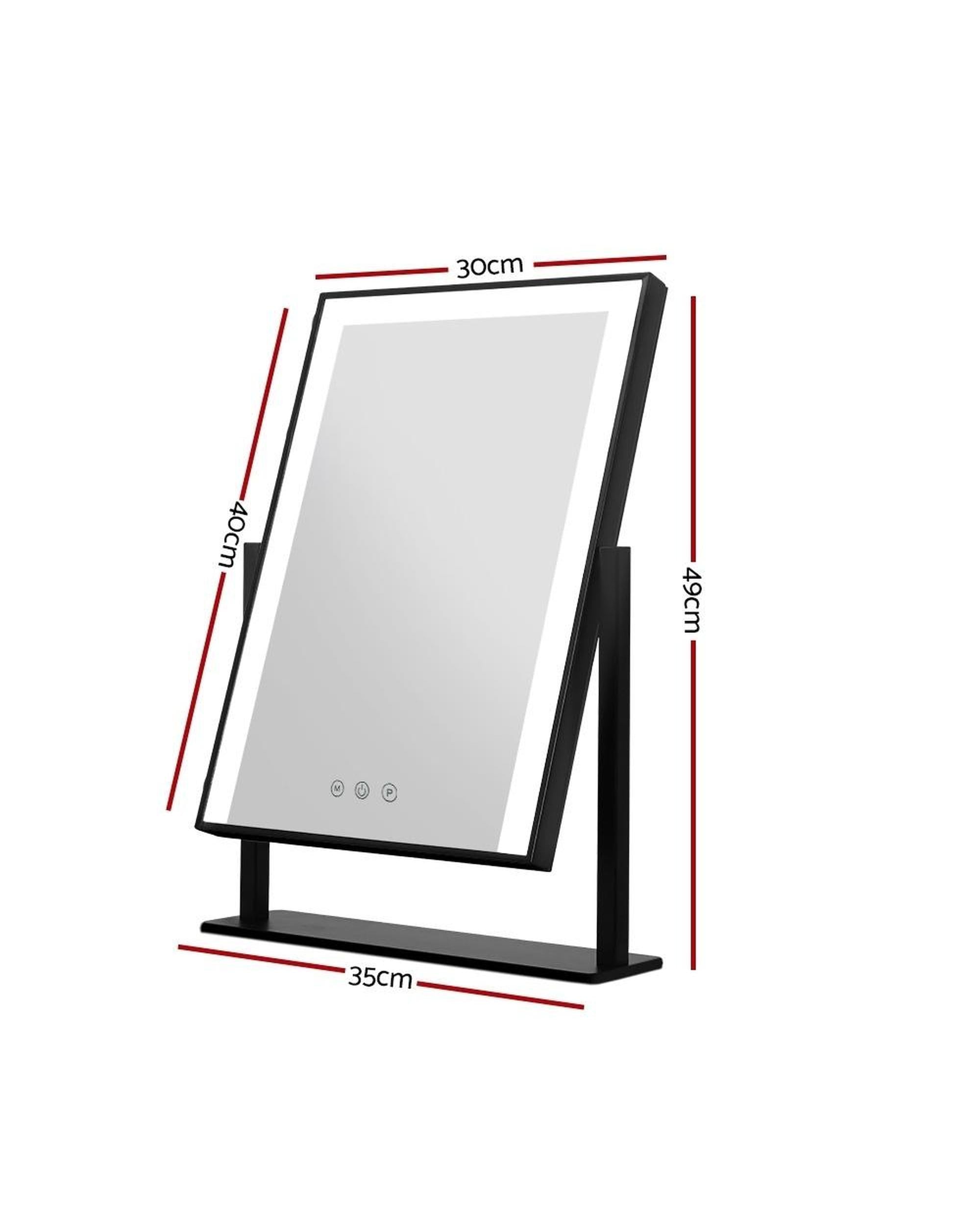 Hollywood Makeup Mirror With Light LED Strip Standing Tabletop Vanity Embellir