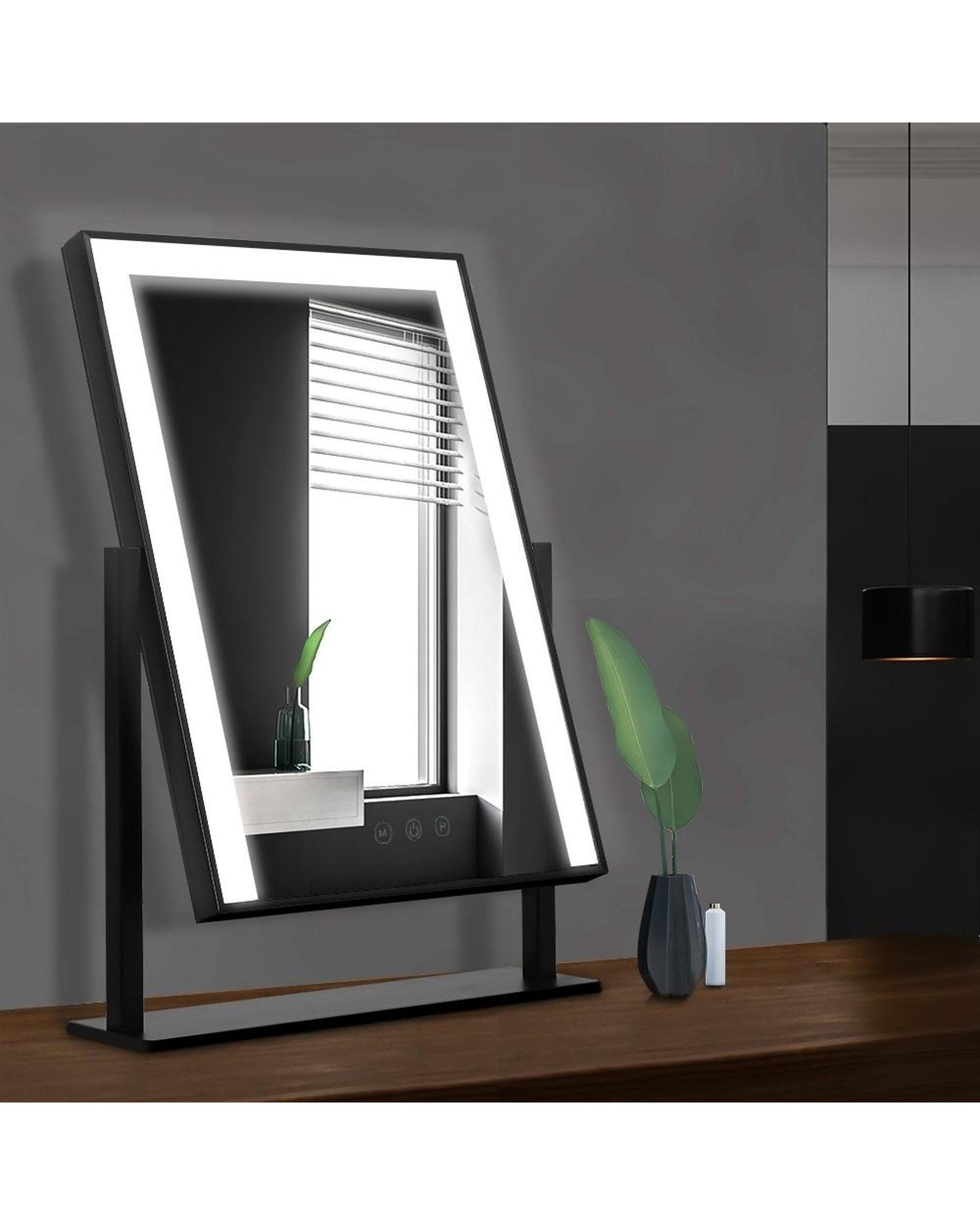 Hollywood Makeup Mirror With Light LED Strip Standing Tabletop Vanity Embellir