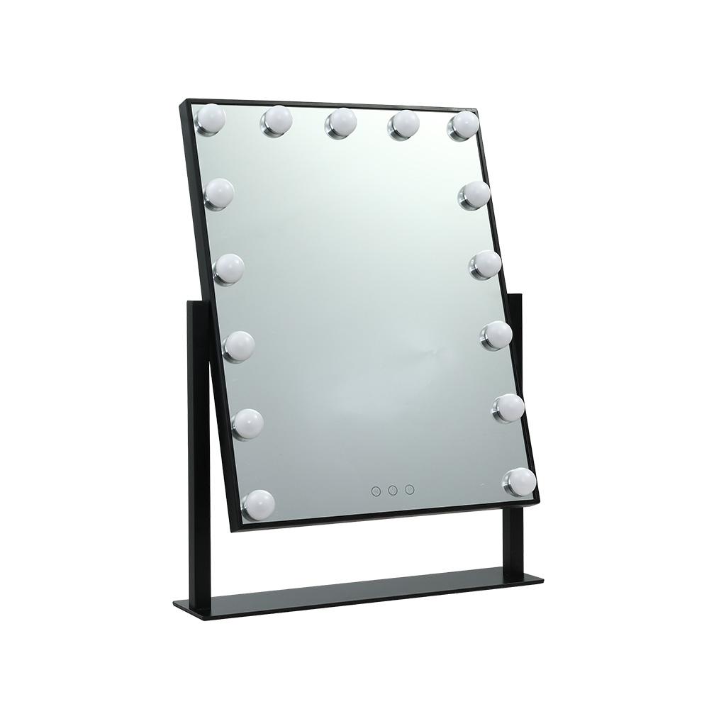 Hollywood Makeup Mirror Standing Mirror Tabletop Vanity 15 LED Bulbs Embellir