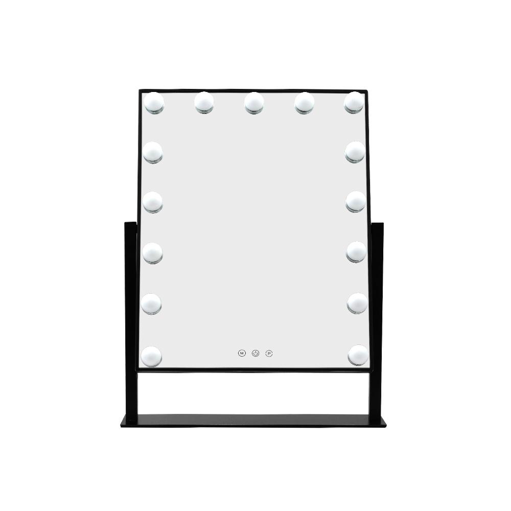 Hollywood Makeup Mirror Standing Mirror Tabletop Vanity 15 LED Bulbs Embellir