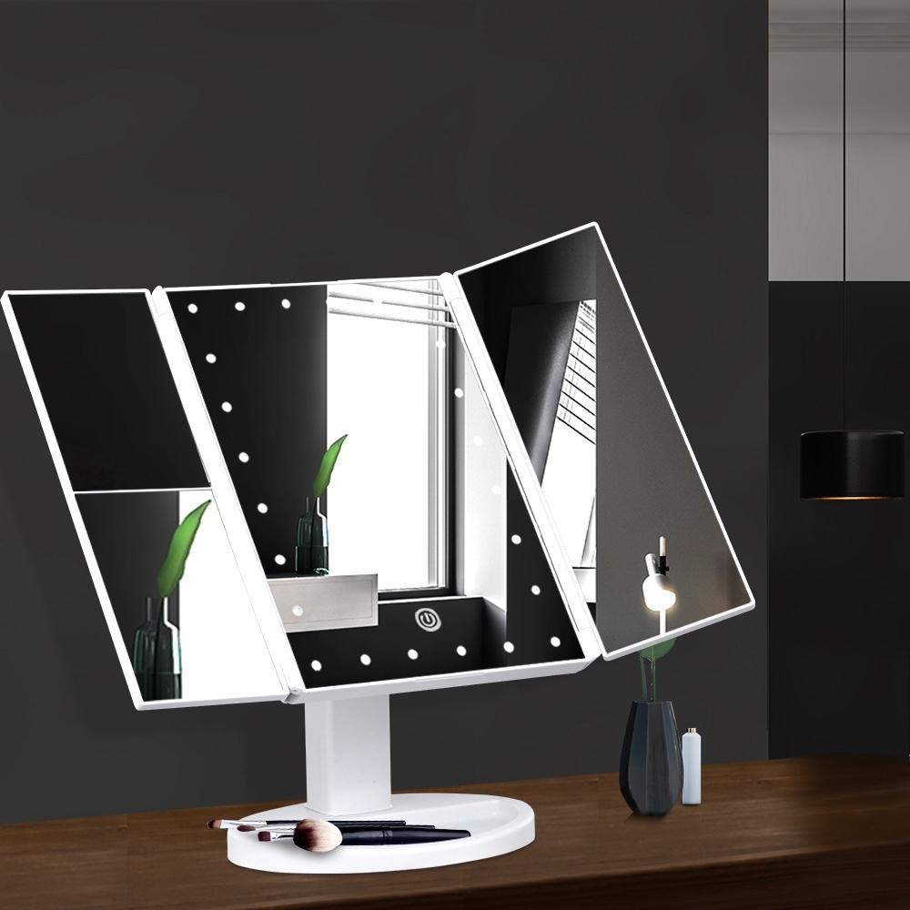 LED  Tri-Fold Make Up Mirror Embellir