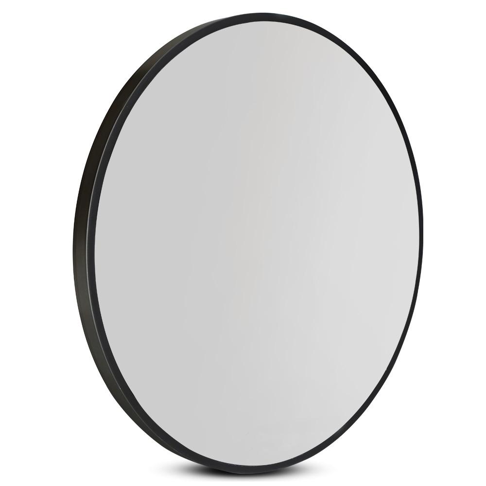 Round Wall Mirror 70cm Makeup Bathroom Mirror Frameless Embellir