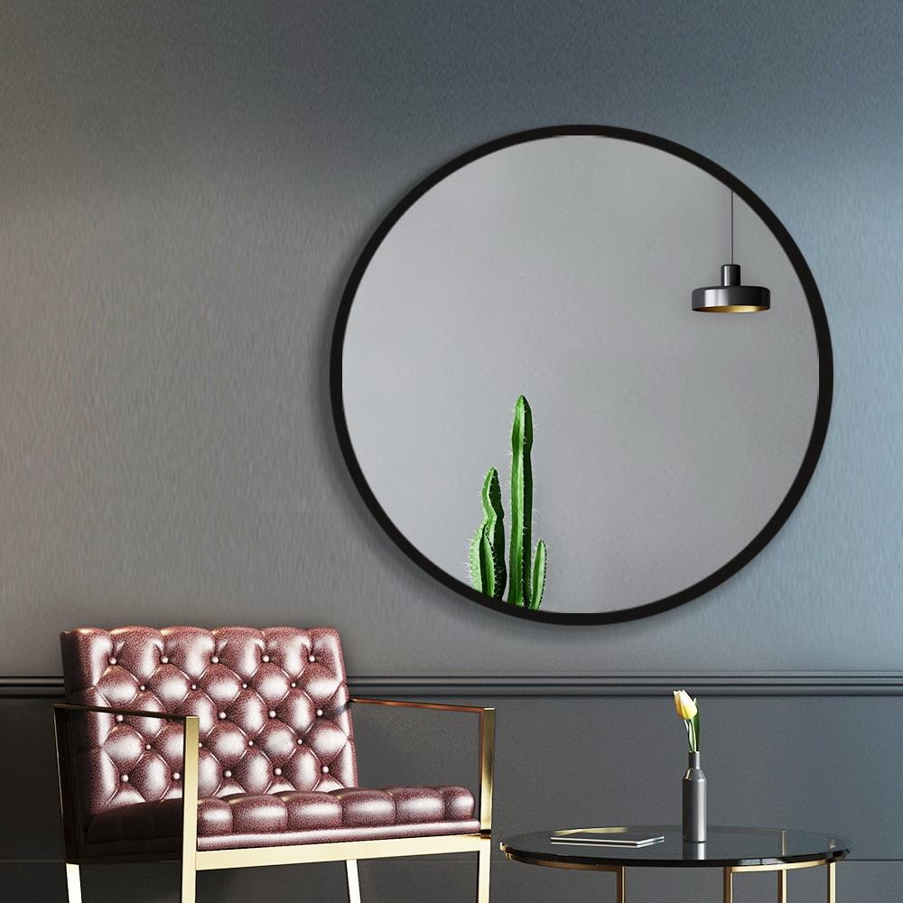 80cm Frameless Round Wall Mirror Embellir