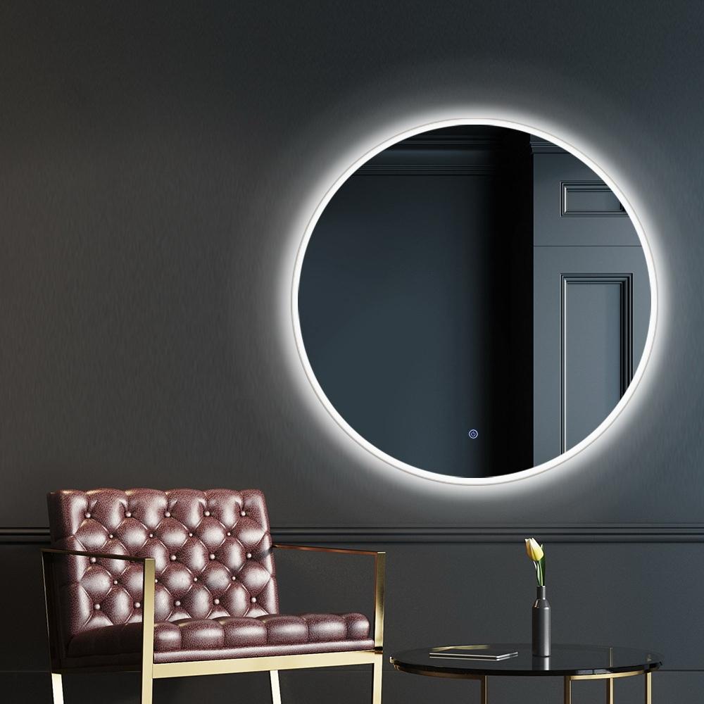 LED Wall Mirror Bathroom Mirrors With Light Decorative 50CM Round Embellir
