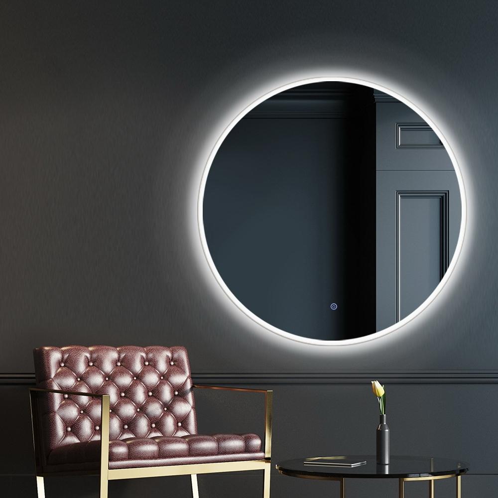 60CM LED Wall Mirror Bathroom Light Decorative Round Large Mirrors Embellir