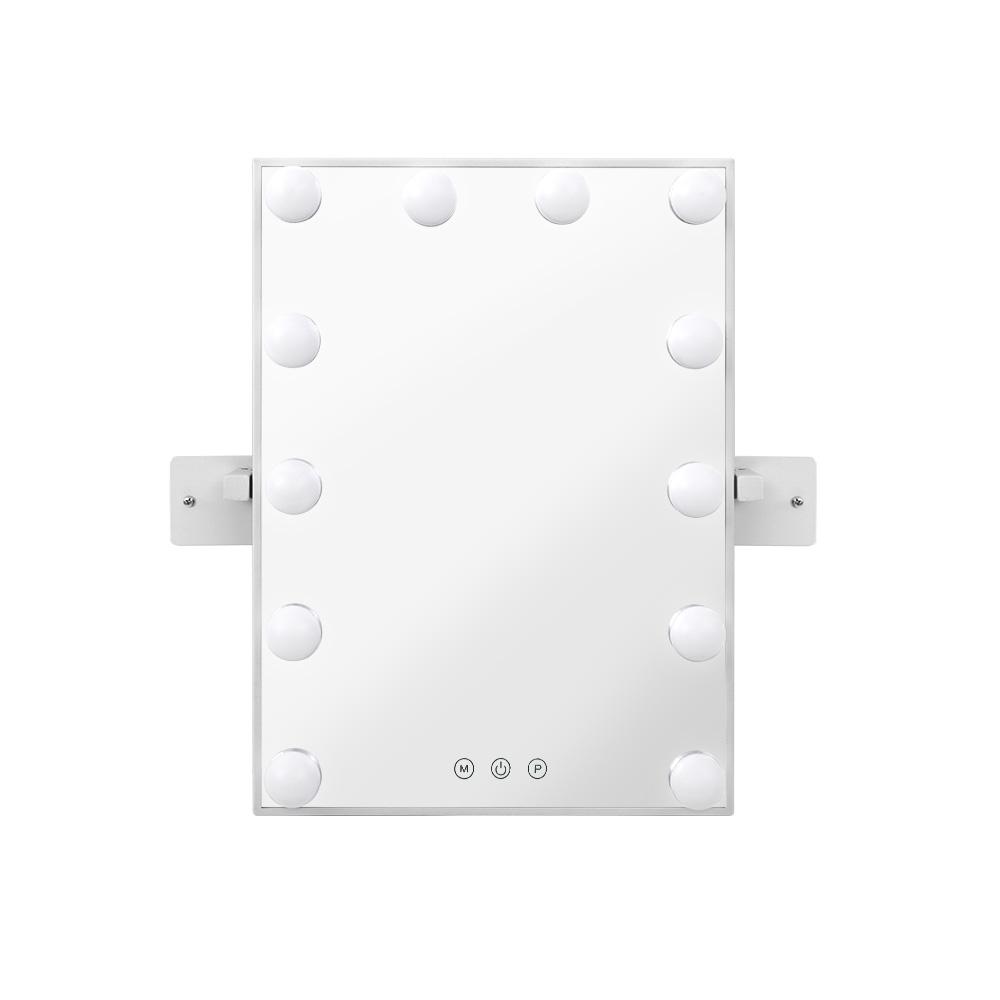 Hollywood Wall mirror Makeup Mirror With Light Vanity 12 LED Bulbs Embellir