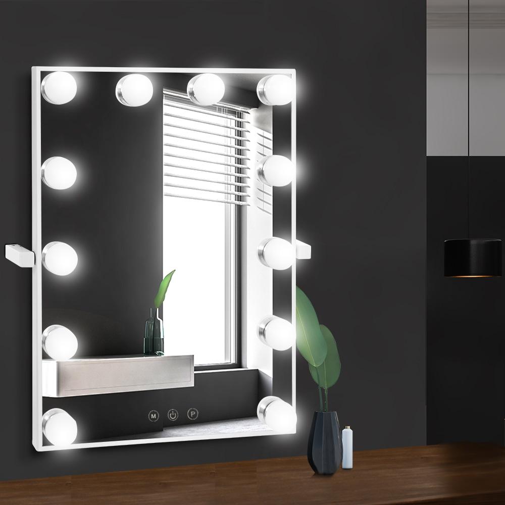 Hollywood Wall mirror Makeup Mirror With Light Vanity 12 LED Bulbs Embellir