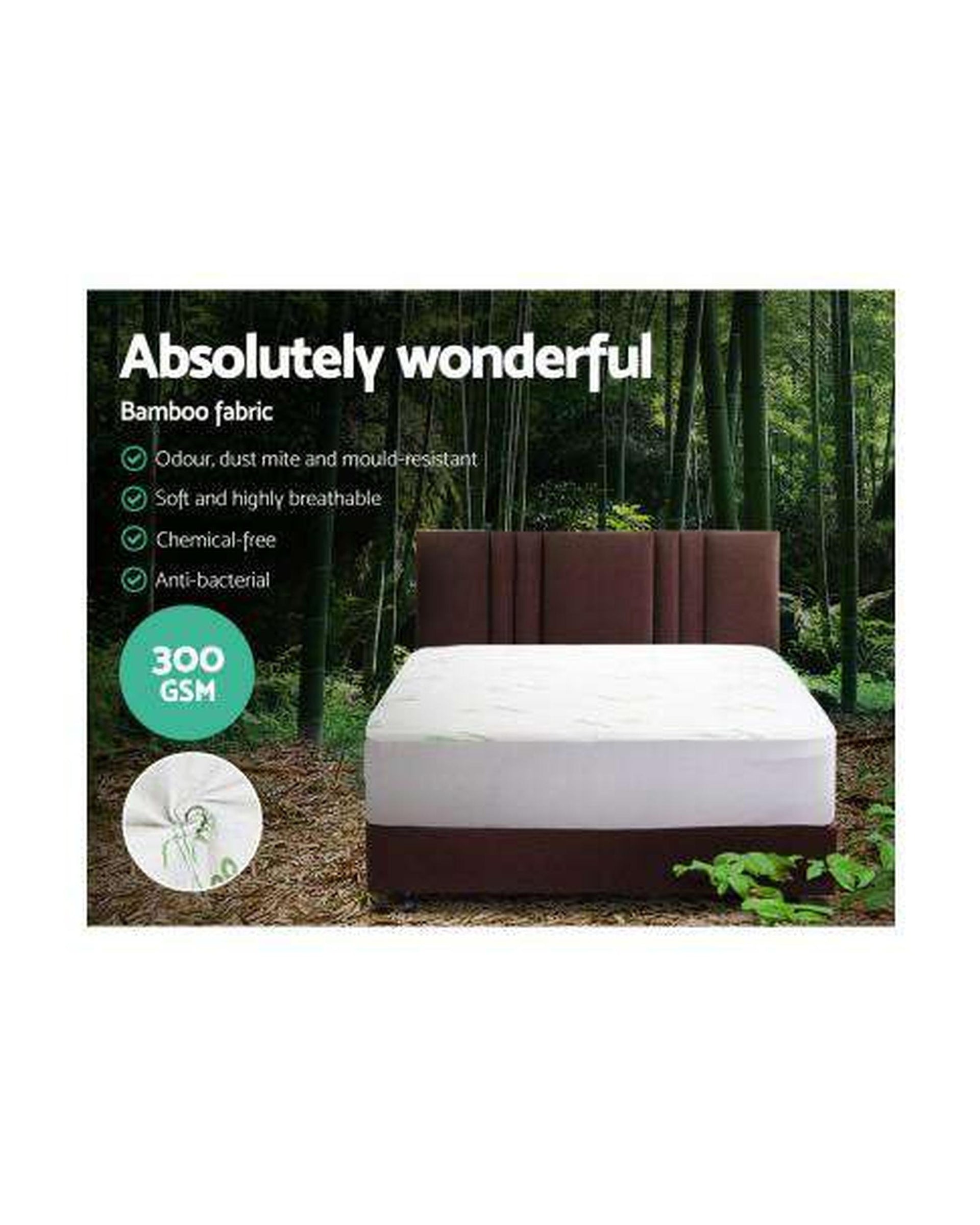 Waterproof Bamboo Mattress Protector Giselle