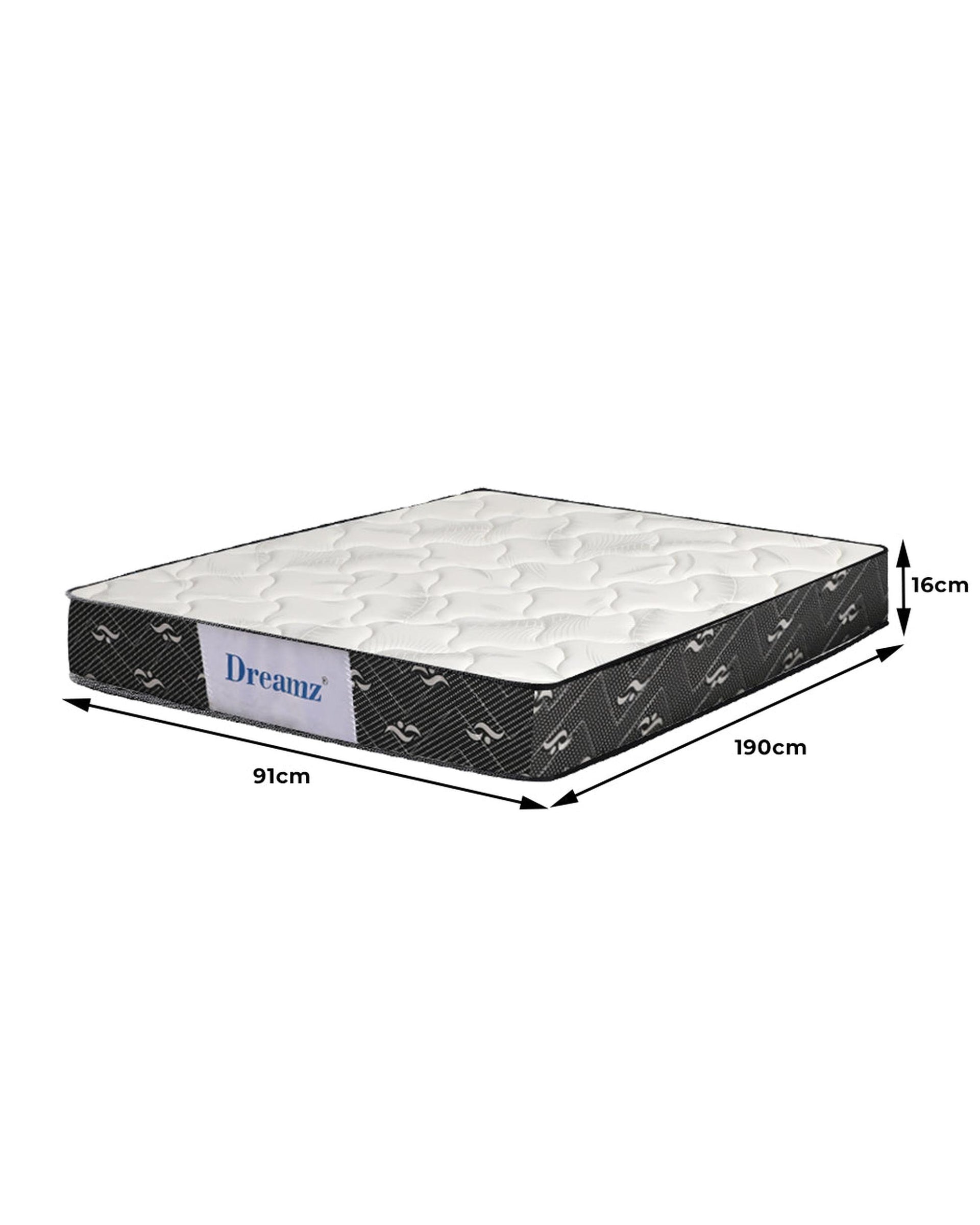 Premium Bed Top Spring Foam Medium Soft 16CM - Single Dreamz