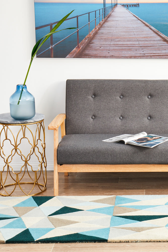 Matrix Pure Wool 901 Turquoise Runner Rug Rug Culture