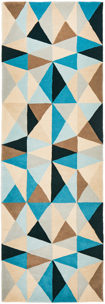 Matrix Pure Wool 901 Turquoise Runner Rug Rug Culture