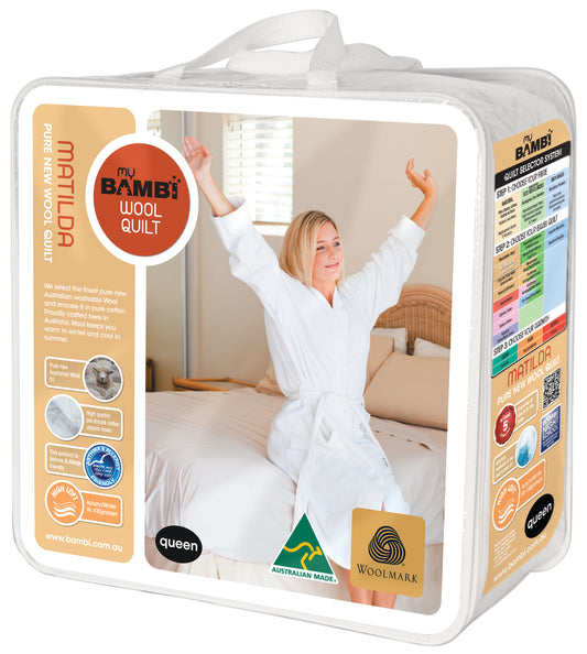 My Bambi MATILDA WOOL 300GSM Quilt - LIGHT LOFT My Bambi
