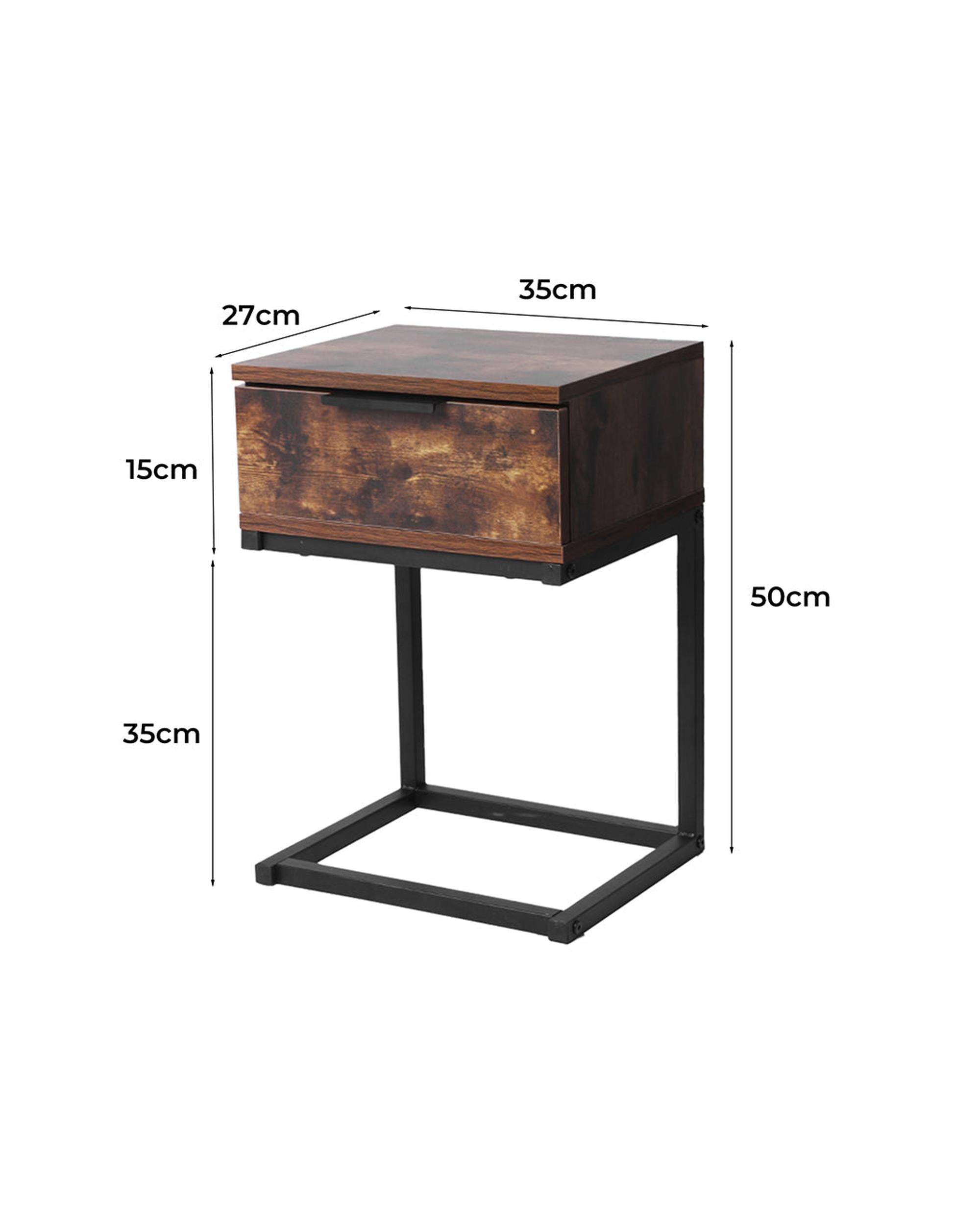 Bedside Tables Drawers Side Table Wood Nightstand Storage Cabinet Unit Levede
