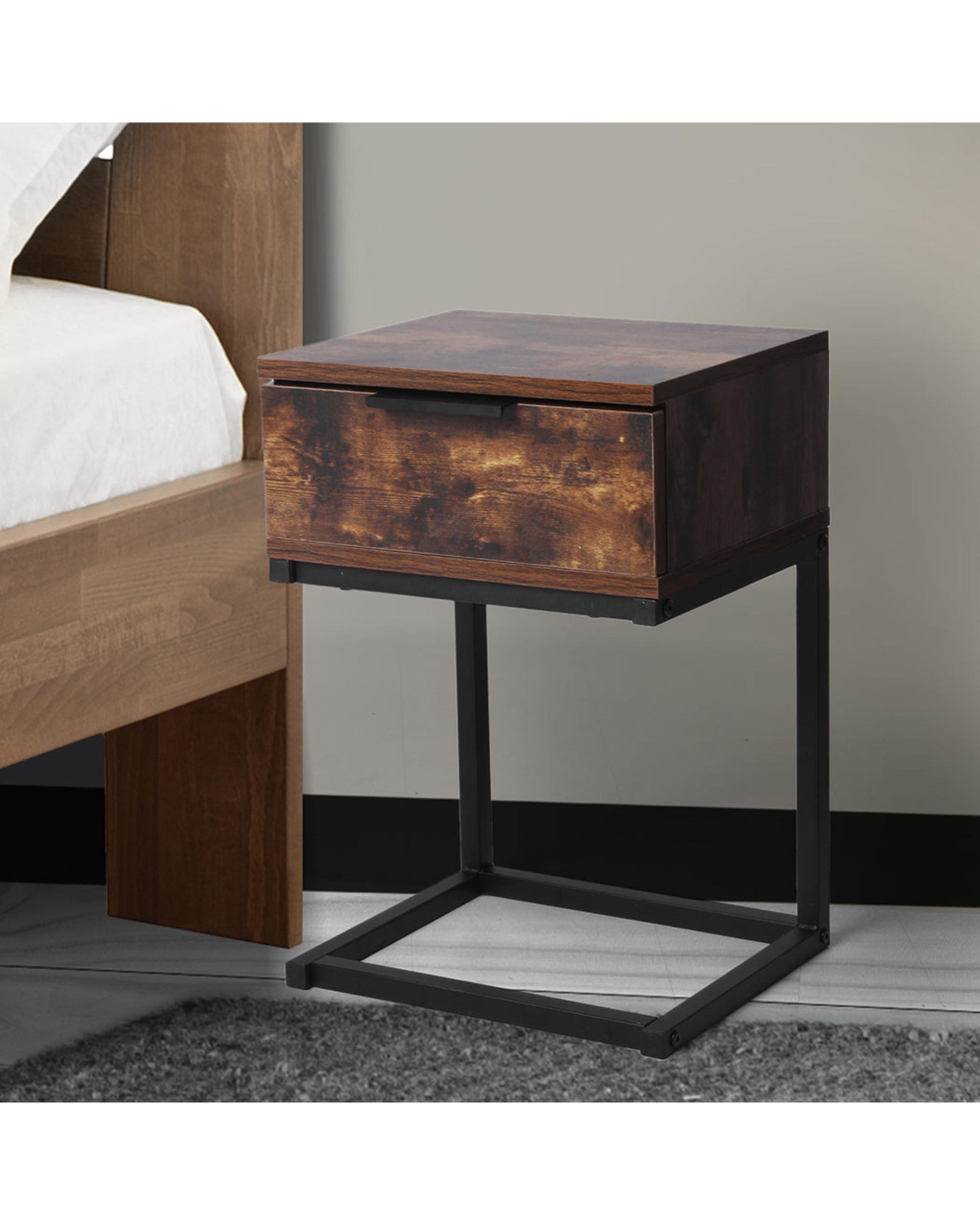 Bedside Tables Drawers Side Table Wood Nightstand Storage Cabinet Unit Levede