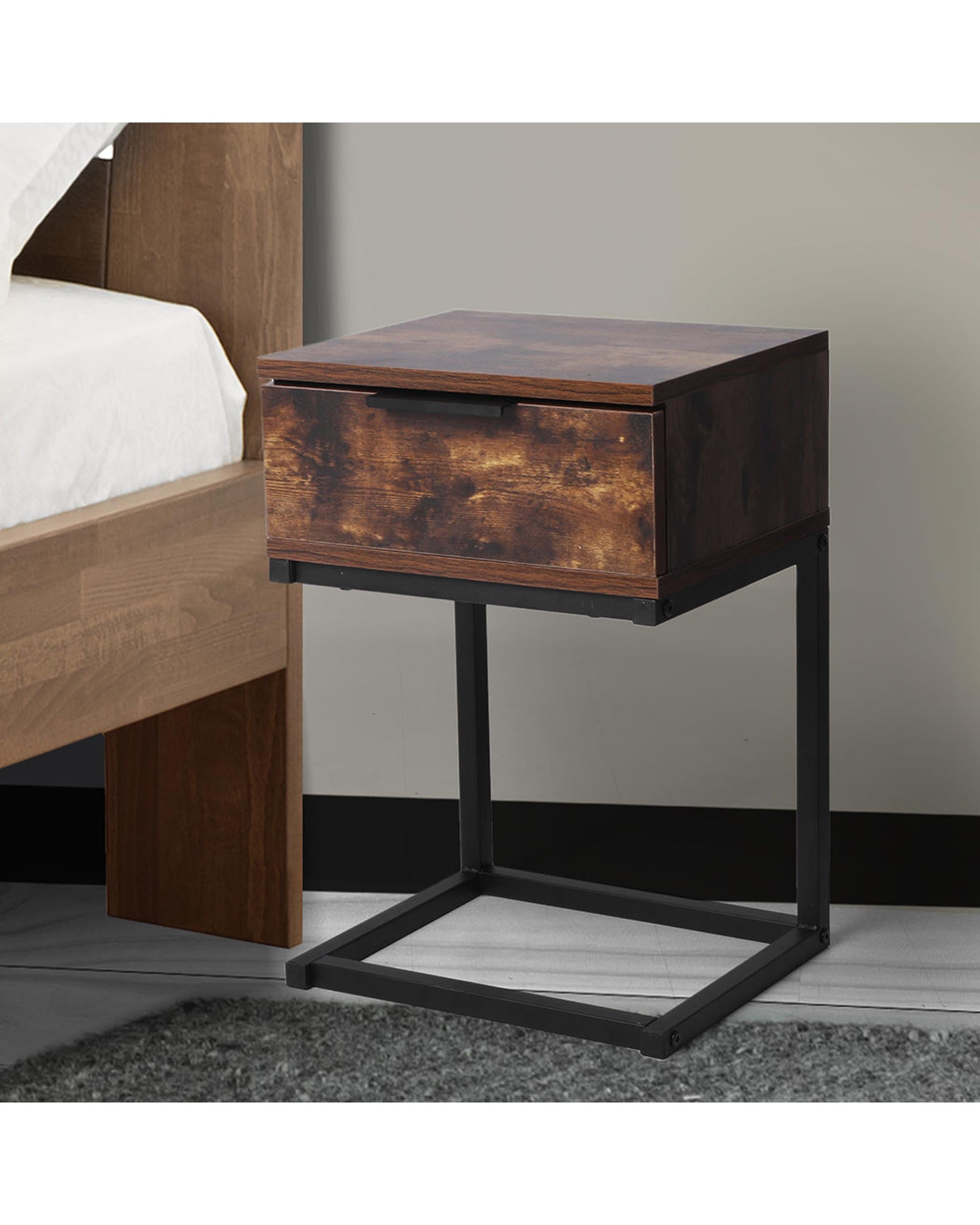 Bedside Tables Drawers Side Table Wood Nightstand Storage Cabinet Unit Levede