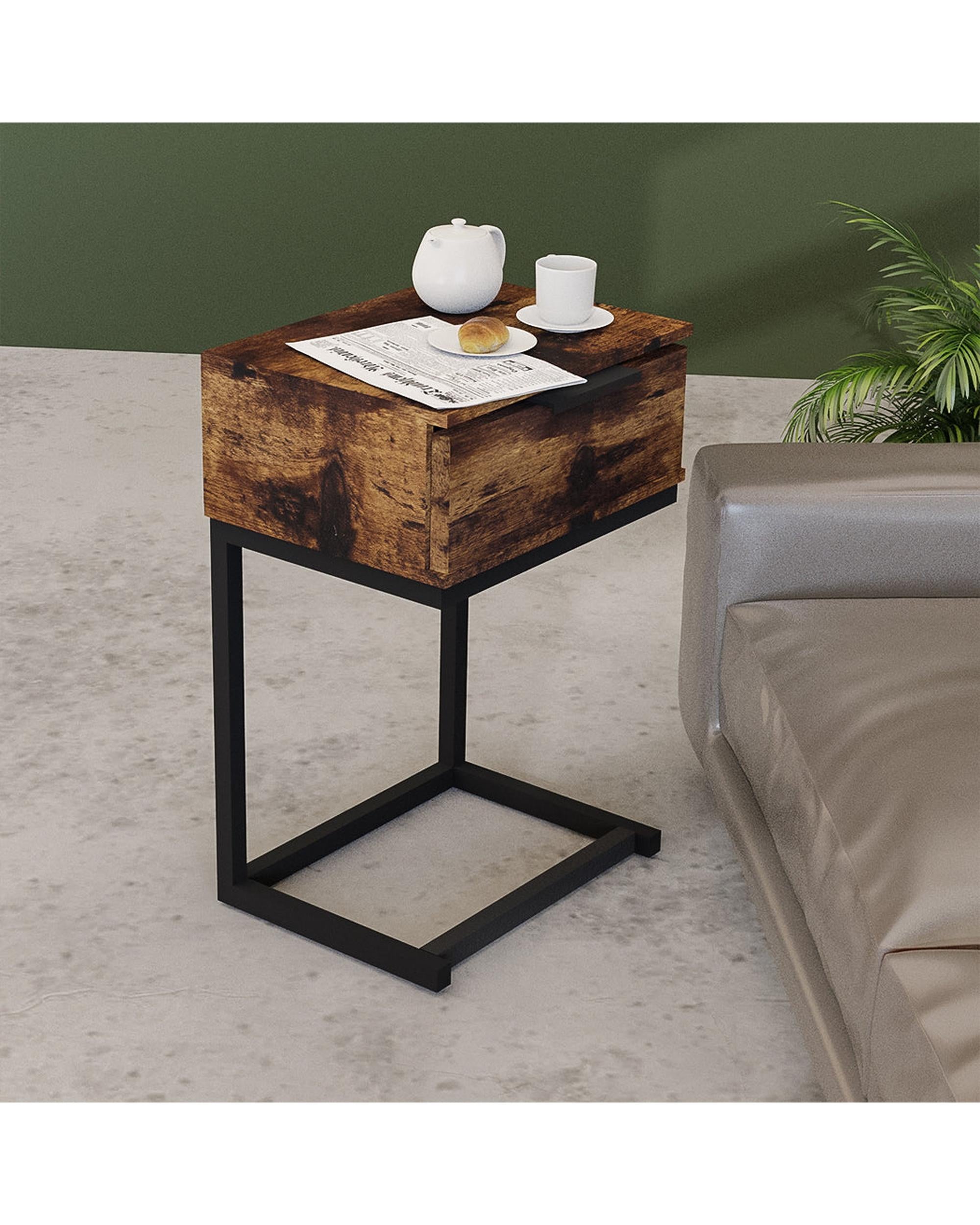 Bedside Tables Drawers Side Table Wood Nightstand Storage Cabinet Unit Levede