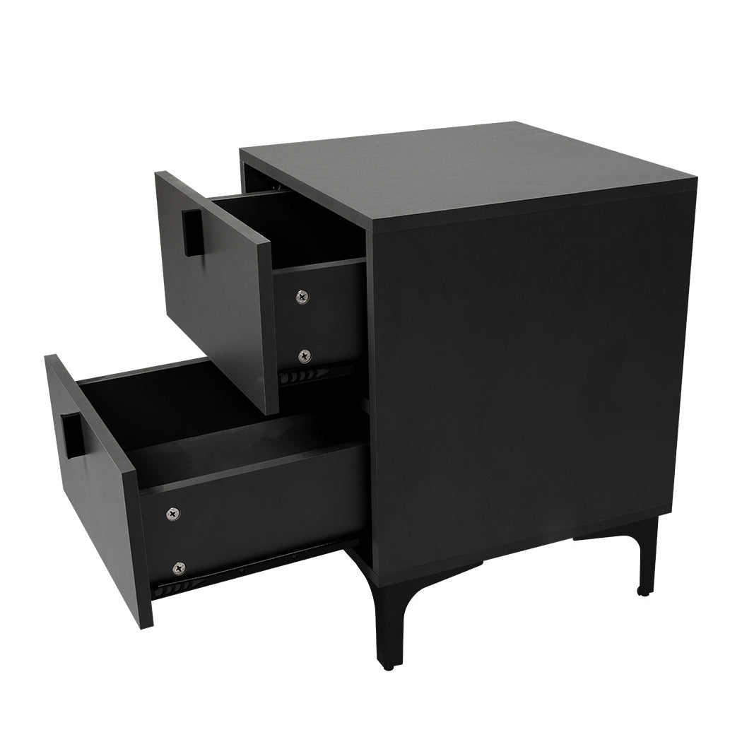 Bedside Tables Side Table Bedroom Nightstand 2 Drawers Storage Cabinet Levede