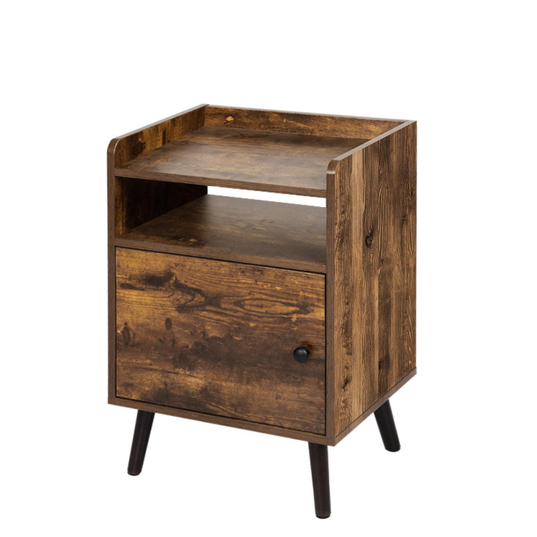Bedside Tables Drawers Side Table Wood Nightstand Storage Cabinet Bedroom Levede