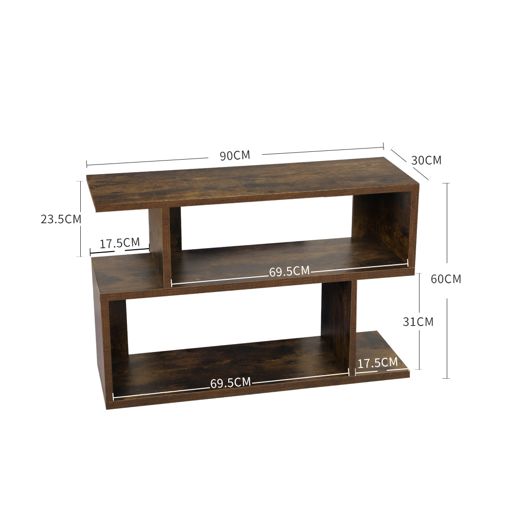 Side End Table Bedside Tables Wood Nightstand Storage Cabinet Shelf Rack Levede