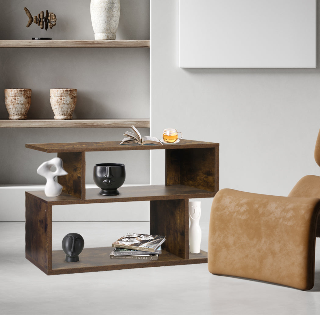 Side End Table Bedside Tables Wood Nightstand Storage Cabinet Shelf Rack Levede