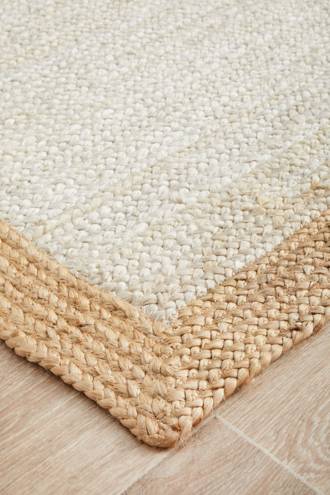 Noosa 333 White Natural Runner Rug RUG CULTURE