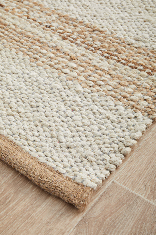 Noosa 555 Natural White Runner Rug RUG CULTURE