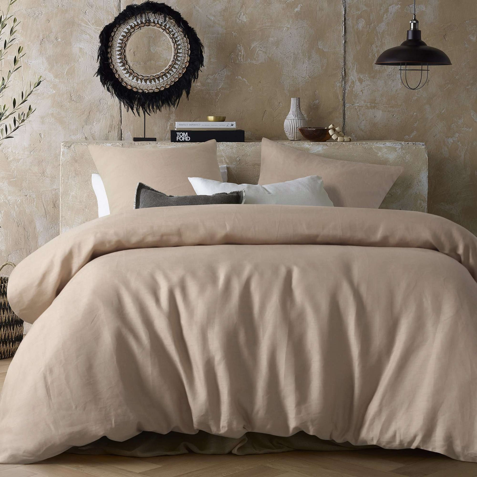 Vintage Design Natural 100% Hemp Quilt Cover Set Vintage Design