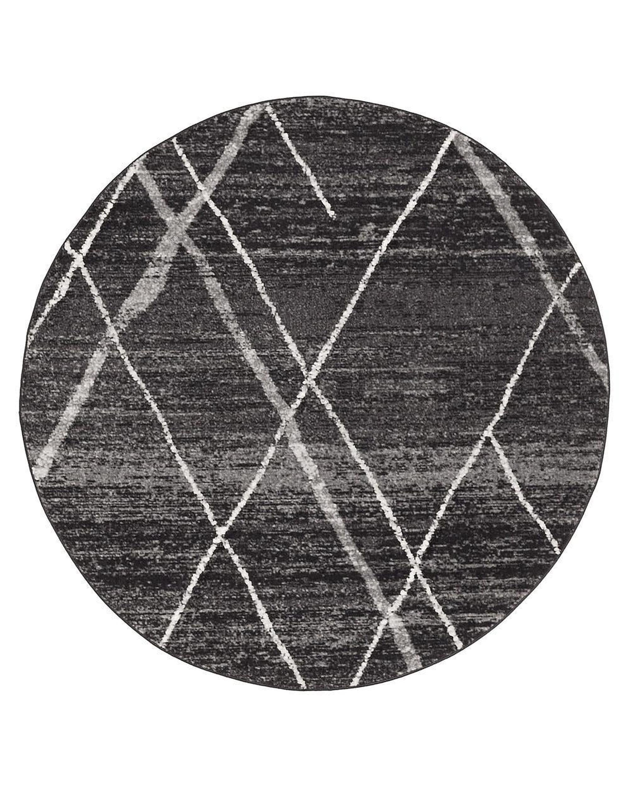 Oasis Noah Charcoal Contemporary Round Rug