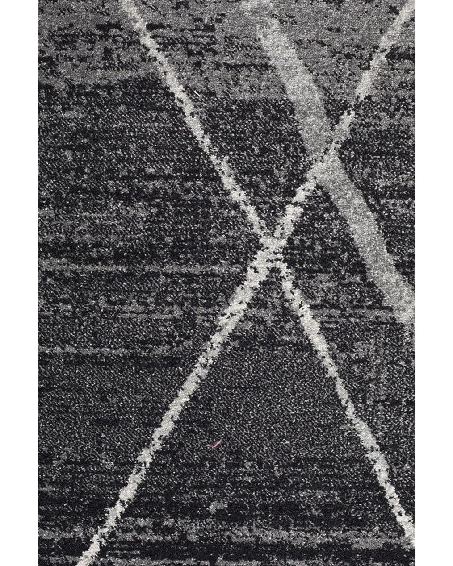 Oasis Noah Charcoal Contemporary Runner Rug