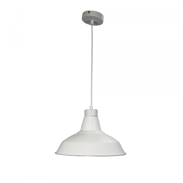 WAREHOUSE.31 31 cm White Industrial Vintage Shade Oriel Lighting