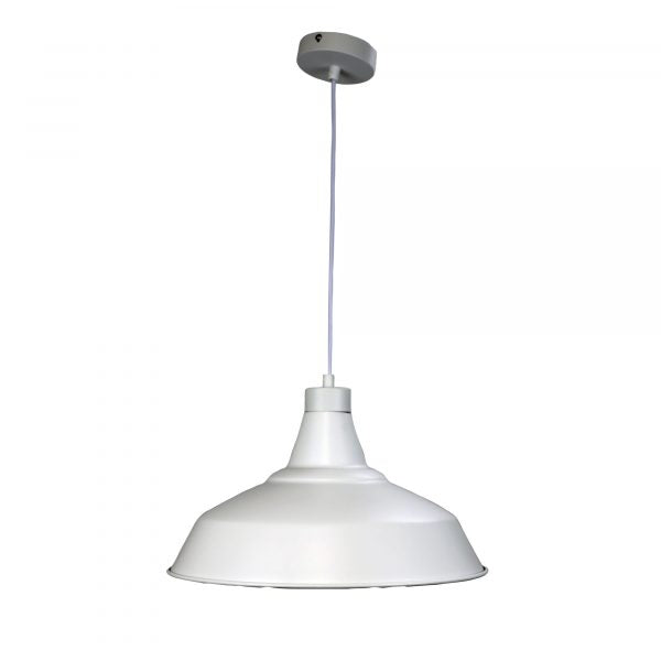 WAREHOUSE.39 39 cm White Industrial Vintage Shade Oriel Lighting