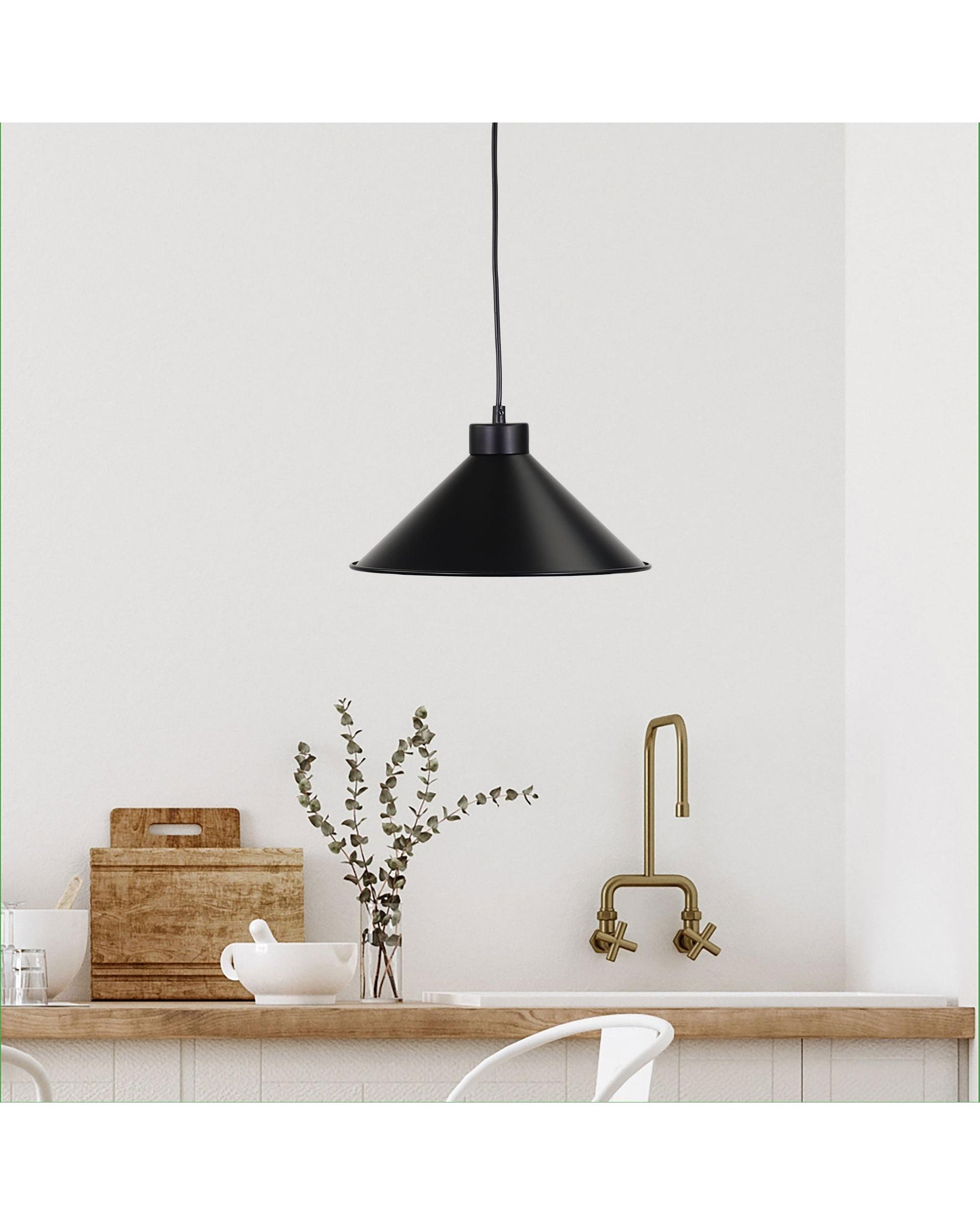 VICTORIANA 30 30cm Black Traditional Metal Shade Oriel Lighting