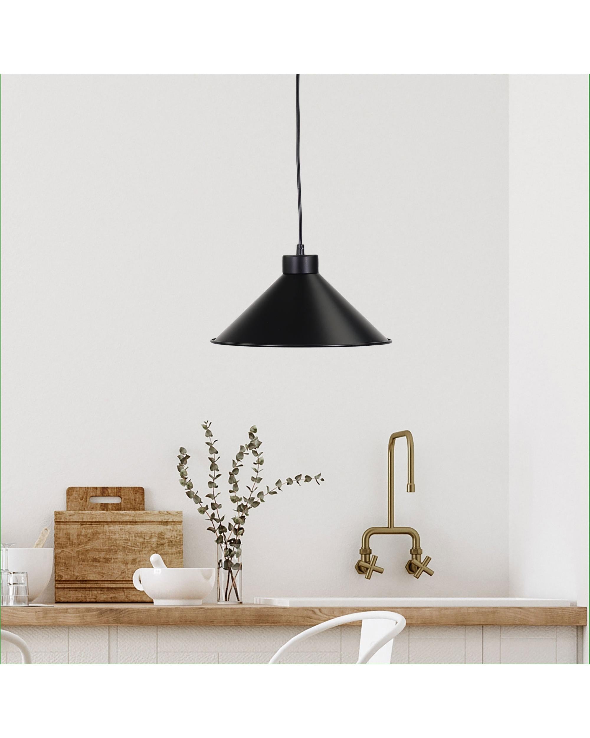VICTORIANA 30 30cm Black Traditional Metal Shade Oriel Lighting
