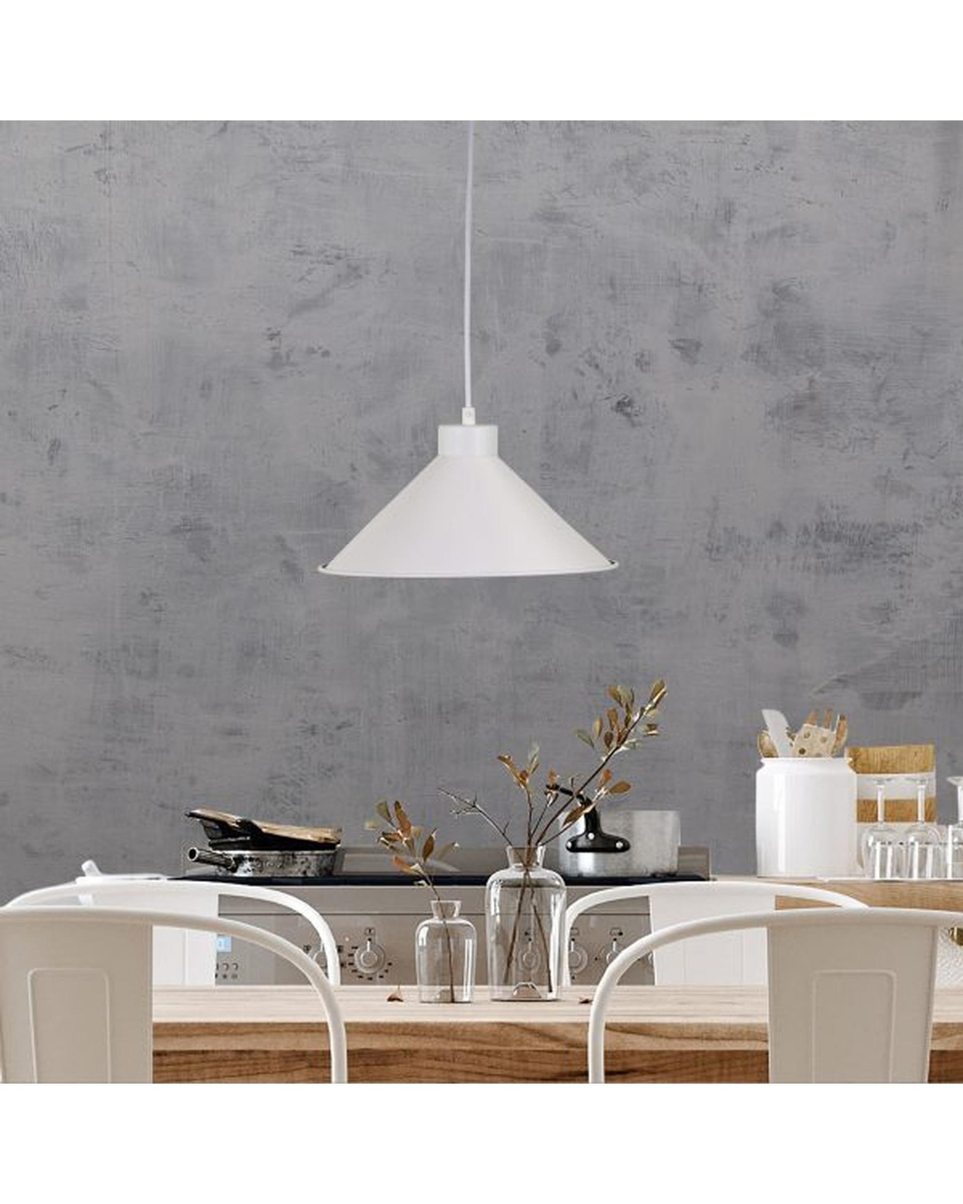 VICTORIANA 30 30cm White Traditional Metal Shade Oriel Lighting