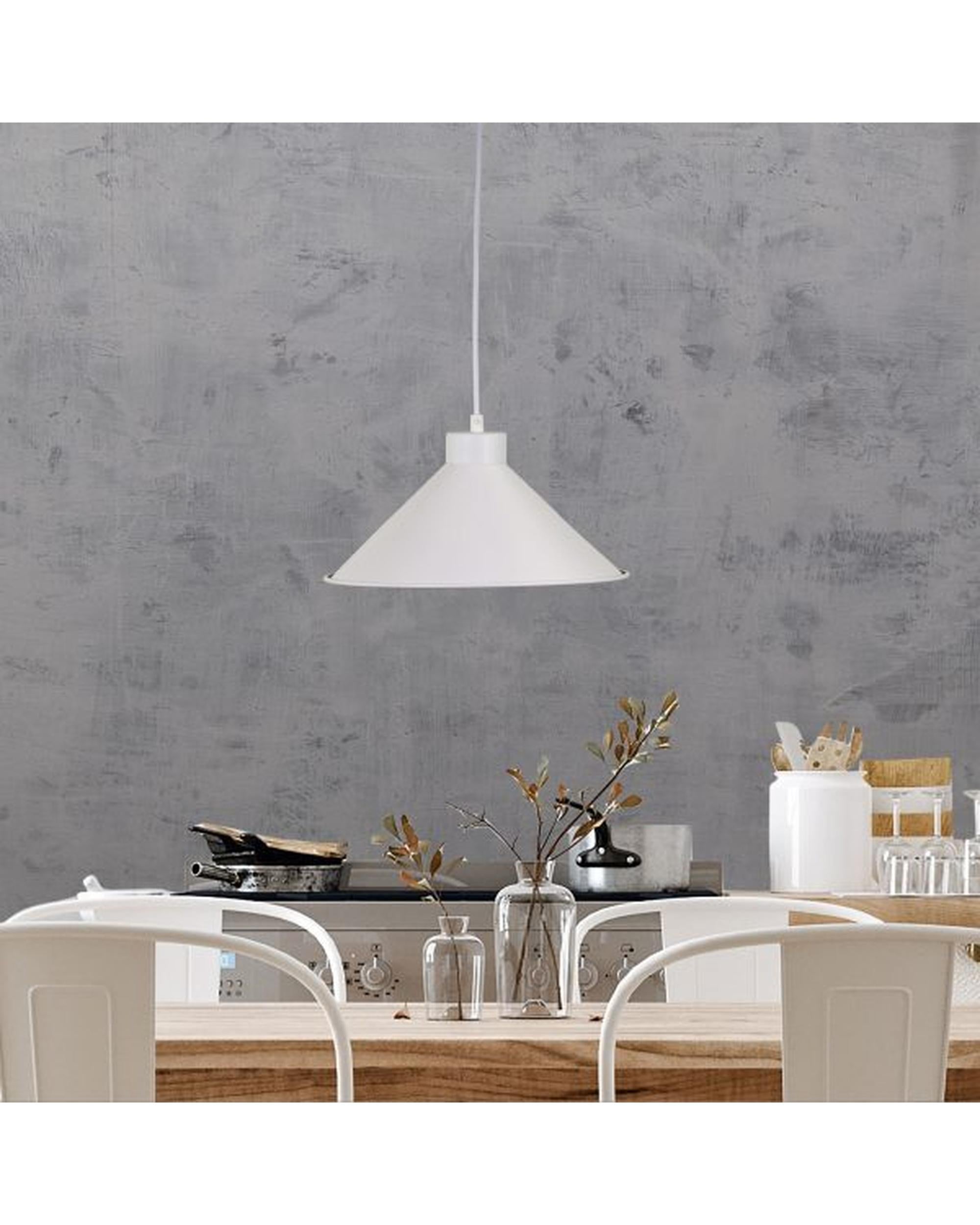 VICTORIANA 30 30cm White Traditional Metal Shade Oriel Lighting