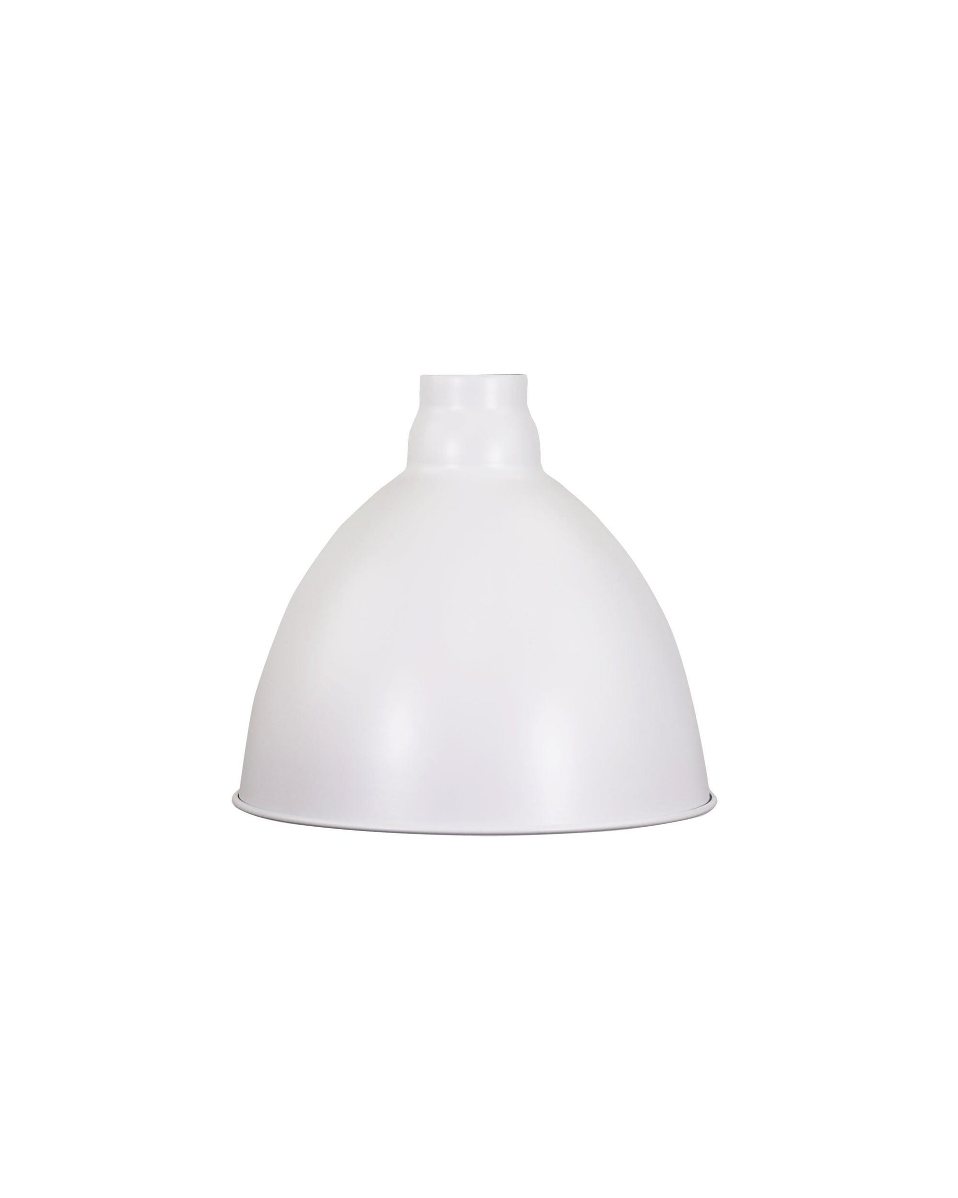 DAWSON.25 25cm White Barn Style Metal Shade Oriel Lighting